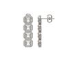 Image 2 : 5.92 ctw Emerald Cut Diamond Micro Pave Earrings 18K White Gold