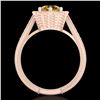 Image 3 : 1.33 ctw Intense Fancy Yellow Diamond Art Deco Ring 18k Rose Gold