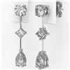 Image 3 : 1.85 ctw Pear Cut Diamond Designer Earrings 18K White Gold