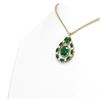Image 2 : 13.08 ctw Emerald & Diamond Necklace 18K Yellow Gold