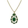 Image 3 : 13.08 ctw Emerald & Diamond Necklace 18K Yellow Gold