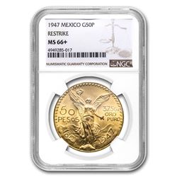 1947 Mexico Gold 50 Pesos MS-66+ NGC