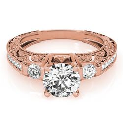 1.15 ctw Certified VS/SI Diamond Antique Ring 14k Rose Gold
