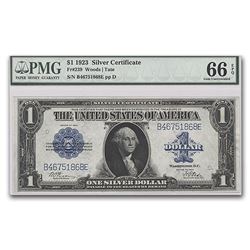 1923 $1.00 Silver Certificate Gem Unc-66 EPQ PMG