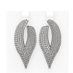 7 ctw Diamond Earrings 18K White Gold