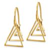 Image 2 : 14k Triple Triangle Dangle Earrings - 35 mm