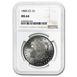 1885-CC Morgan Dollar MS-64 NGC