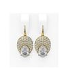 Image 1 : 2.86 ctw Oval Diamond Earrings 18K Yellow Gold