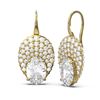 Image 2 : 2.86 ctw Oval Diamond Earrings 18K Yellow Gold
