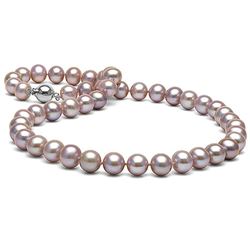 Lavender Freshwater Pearl Necklace, 9.0-9.5mm