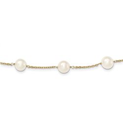 14k Gold 8-9 mm Freshwater Cultured Pearl Necklace
