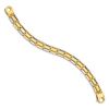 Image 2 : Men's 14k Two-tone Brushed & Polished Link Bracelet - 8 in.