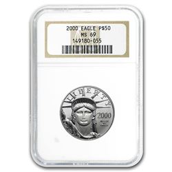 2000 1/2 oz Platinum American Eagle MS-69 NGC