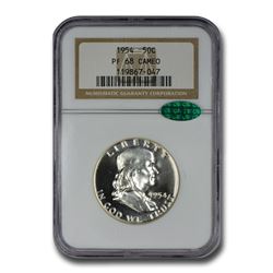 1954 Franklin Half Dollar PF-68 Cameo NGC CAC