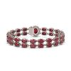 Image 3 : 19.57 ctw Ruby & Diamond Bracelet 14K White Gold