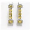 Image 1 : 10.46 ctw Citrine & Diamond Earrings 14K Yellow Gold
