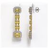 Image 2 : 10.46 ctw Citrine & Diamond Earrings 14K Yellow Gold