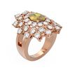 Image 1 : 5.52 ctw Canary Citrine & Diamond Ring 18K Rose Gold