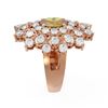 Image 2 : 5.52 ctw Canary Citrine & Diamond Ring 18K Rose Gold