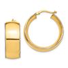 Image 1 : 14k Two-Tone Polished Hoop Earrings - 3x27 mm
