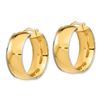Image 2 : 14k Two-Tone Polished Hoop Earrings - 3x27 mm