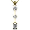 Image 1 : 0.9 ctw Emerald Cut Diamond Designer Necklace 18K Yellow Gold