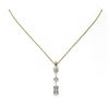 Image 2 : 0.9 ctw Emerald Cut Diamond Designer Necklace 18K Yellow Gold