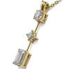 Image 3 : 0.9 ctw Emerald Cut Diamond Designer Necklace 18K Yellow Gold