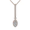 Image 2 : 1.6 ctw Marquise Cut Diamond Designer Necklace 18K Rose Gold