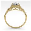 Image 3 : 0.50 ctw Certified VS/SI Cushion Diamond Engagment Ring 18k Yellow Gold