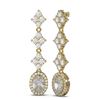 Image 2 : 3.84 ctw Oval Diamond Earrings 18K Yellow Gold