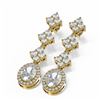 Image 3 : 3.84 ctw Oval Diamond Earrings 18K Yellow Gold