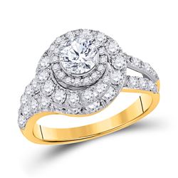 14kt Yellow Gold Round Diamond Solitaire Bridal Wedding Engagement Ring 2.00 Cttw