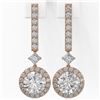 Image 2 : 2.4 ctw Diamond Designer Earrings 18K Rose Gold