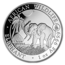 2017 Somalia 1 oz Silver Elephant BU (Rooster Privy)