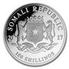 Image 2 : 2017 Somalia 1 oz Silver Elephant BU (Rooster Privy)