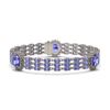 Image 1 : 29.71 ctw Tanzanite & Diamond Bracelet 14K White Gold