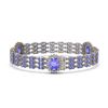 Image 2 : 29.71 ctw Tanzanite & Diamond Bracelet 14K White Gold