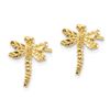 Image 2 : 14k Yellow Gold Dragonfly Post Earrings