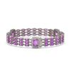 Image 2 : 22.77 ctw Amethyst & Diamond Bracelet 14K White Gold