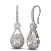 Image 2 : 3.99 ctw Oval Diamond Earrings 18K White Gold