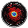 Image 1 : 1 oz Silver Colorized Proof Spinner - M57 Ring Nebula