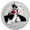 Image 1 : 2018 Tuvalu 1/2 oz Silver Looney Tunes Sylvester Proof