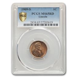 1909-S Lincoln Cent MS-65 PCGS (Red)