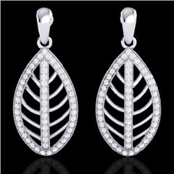 2 ctw Micro Pave VS/SI Diamond Designer Earrings 18k White Gold