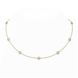 4.5 ctw Diamond Station Necklace 18K Yellow Gold