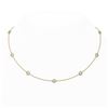 Image 1 : 4.5 ctw Diamond Station Necklace 18K Yellow Gold
