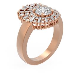 2.58 ctw Diamond Ring 18K Rose Gold