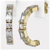 Image 3 : 3.12 ctw Emerald Cut Diamond Designer Earrings 18K Yellow Gold