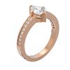 Image 1 : 1.3 ctw Pear Diamond Ring 18K Rose Gold